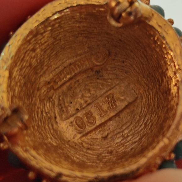 Signed Marcel Boucher Turquoise Ball Sphere Brooch - Picture 12 of 15